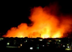 Взрыв нефтебазы в Японии